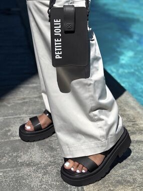 Petite Jolie - Black Chunky Sandals